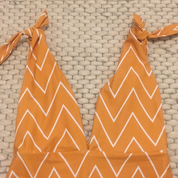 Plunging One Piece Bathing Suit - Picture 2 of 4